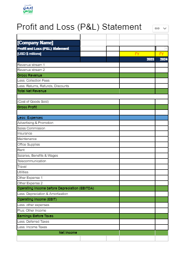 Profit and Loss (P_L) Statement word